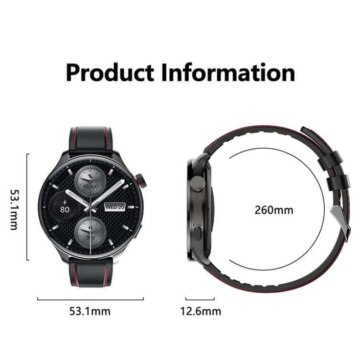 1.75 inch AMOLED GPS Sport Smart Watch HX3918 heart rate and blood oxygen optical sensor back look
