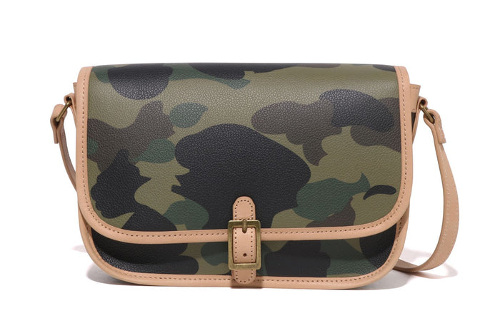 1ST CAMO LEATHER SHOULDER BAG