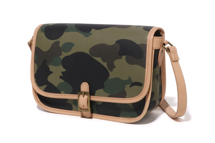 1ST CAMO LEATHER SHOULDER BAG