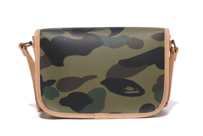 1ST CAMO LEATHER SHOULDER BAG