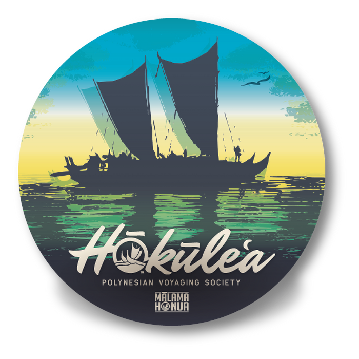 4" Sticker - Hōkūleʻa Blue Reflection