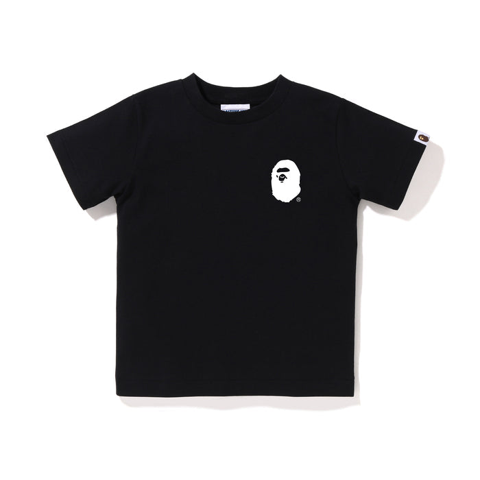 A BATHING APE LETTERED TEE KIDS