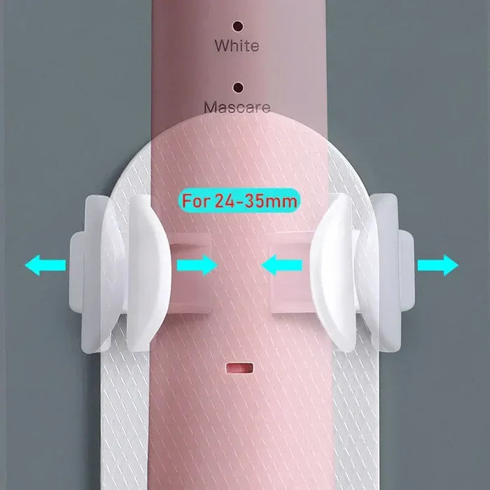 Adjustable Non-Slip Electric Toothbrush Holder Wall Mount pink