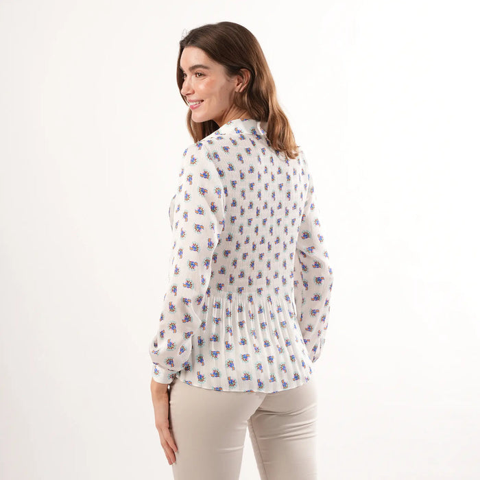 Aemelia Peakcock Pleated Blouse
