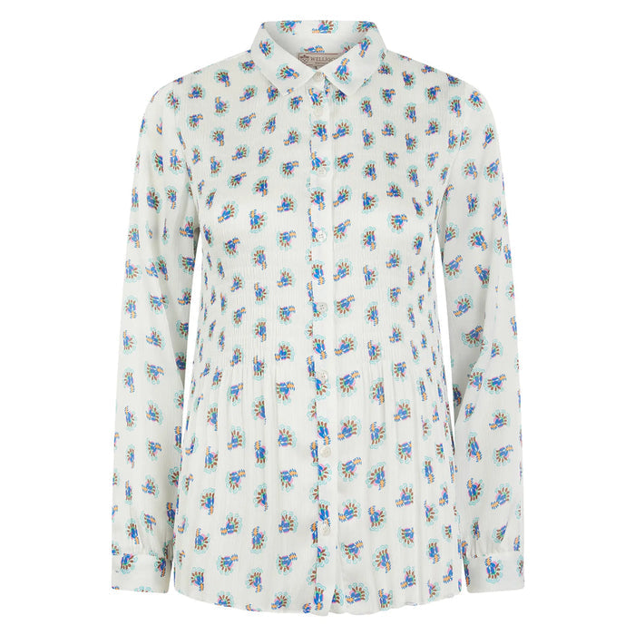 Aemelia Peakcock Pleated Blouse