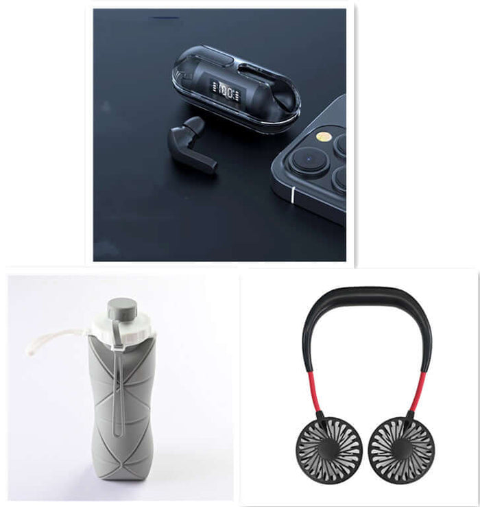 Air13 Pro Fully Transparent Bluetooth Earphones 5.3 black color.