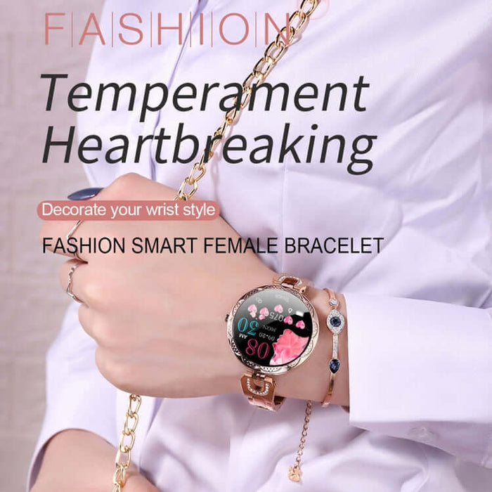 AK15 Fashion Smart Female Bracelet sealed inner core IP67 waterproof validation during heavy rain