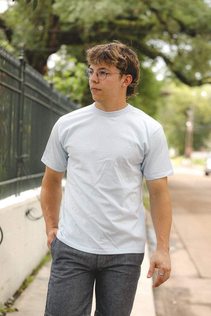 ANM Loopwheel Tee- Porch Ceiling Blue