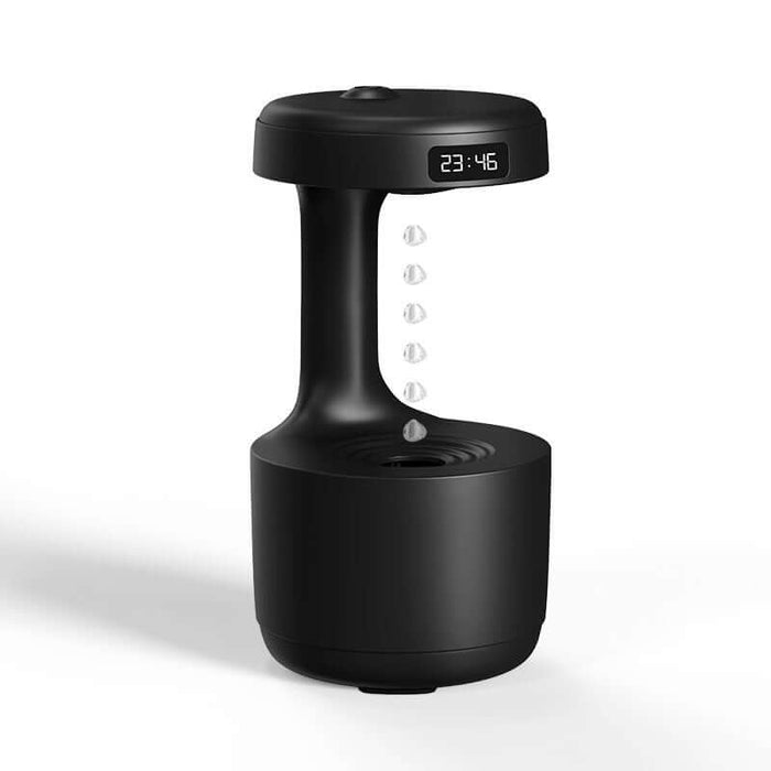 alt="anti-gravity silent air humidifier with relaxing cool mist side angle"