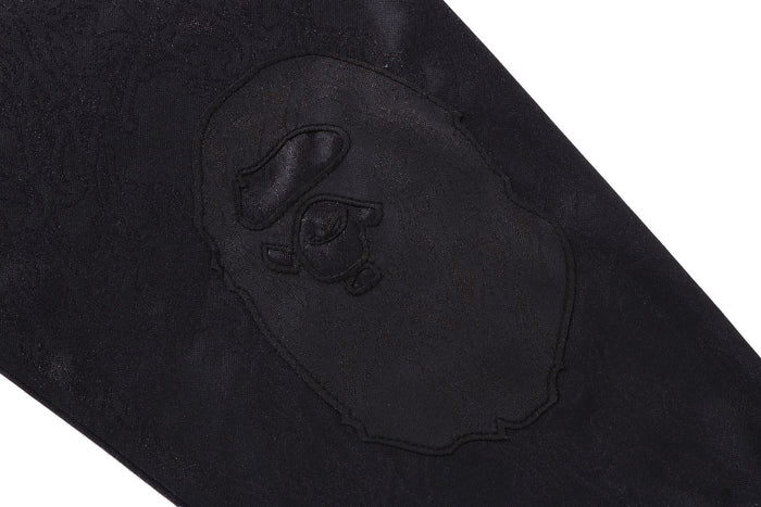 APE FLAME MONOGRAM JACQUARD LOGO RELAXED FIT FOOTBALL JERSEY