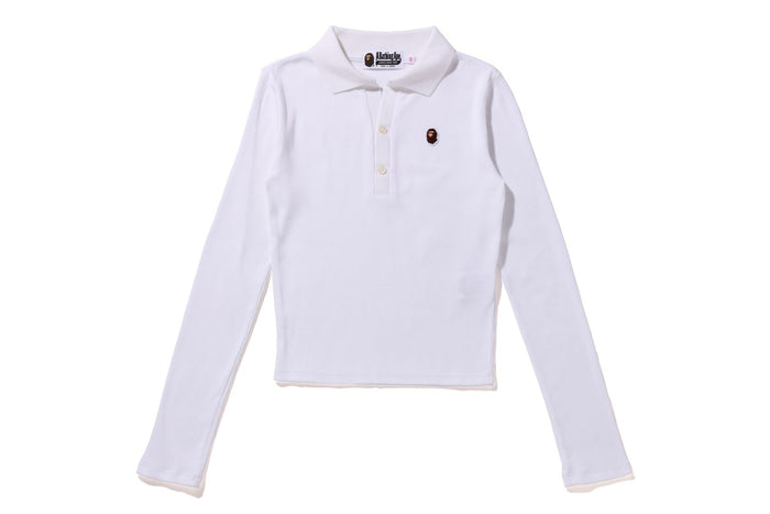 APE HEAD ONE POINT RIB L/S POLO
