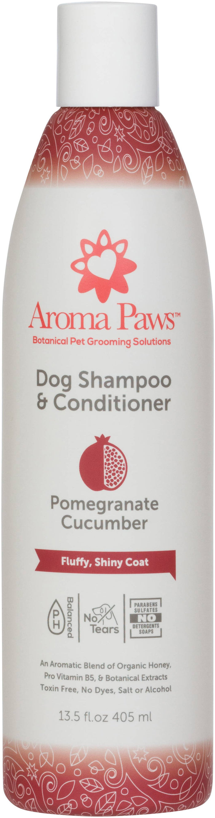 Aroma Paws - 13.5 Oz. Shampoo Pomegranate Cucumber - Dog.Dog.Cat.