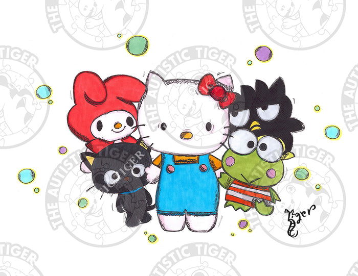 Art Print - A08 Hello Kitty and Friends