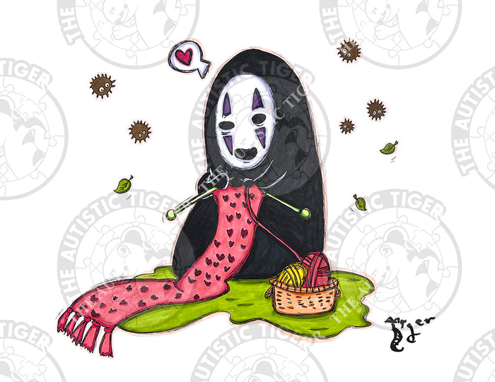 Art Print - A09 No-Face Knitting - Spirited Away