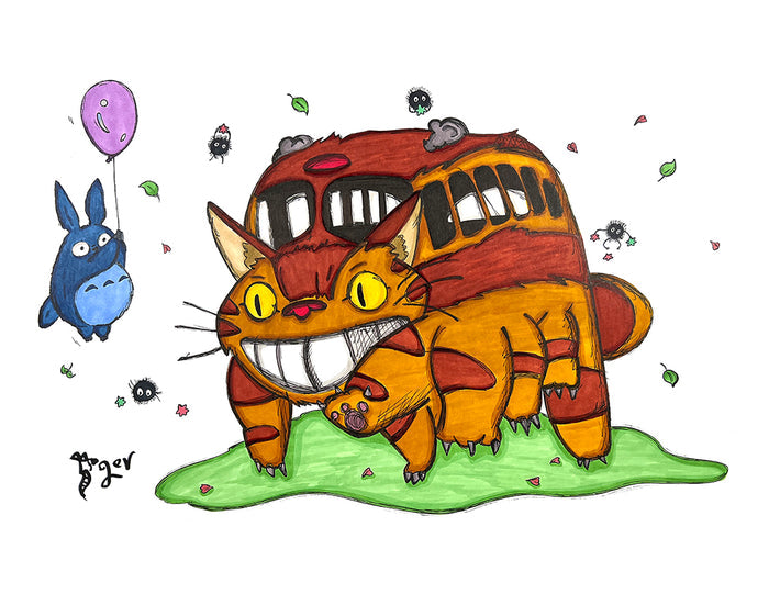 Art Print - A19 Catbus - My Neighbor Totoro - Ghibli
