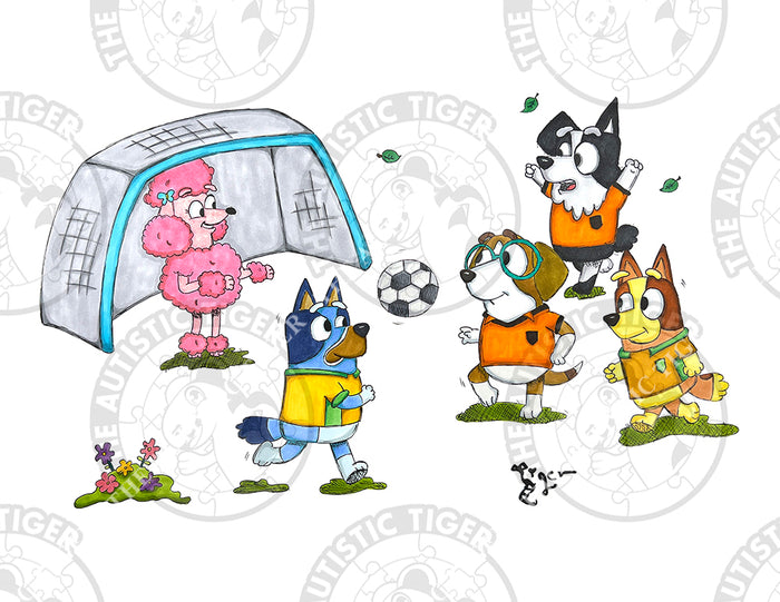 Art Print - B11 Bluey Soccer