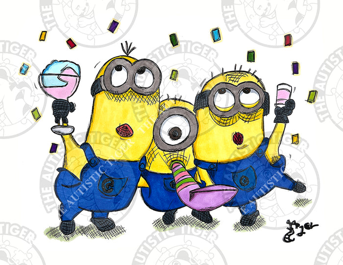 Art Print - C08 Minions Singing - Despicable Me / Minions