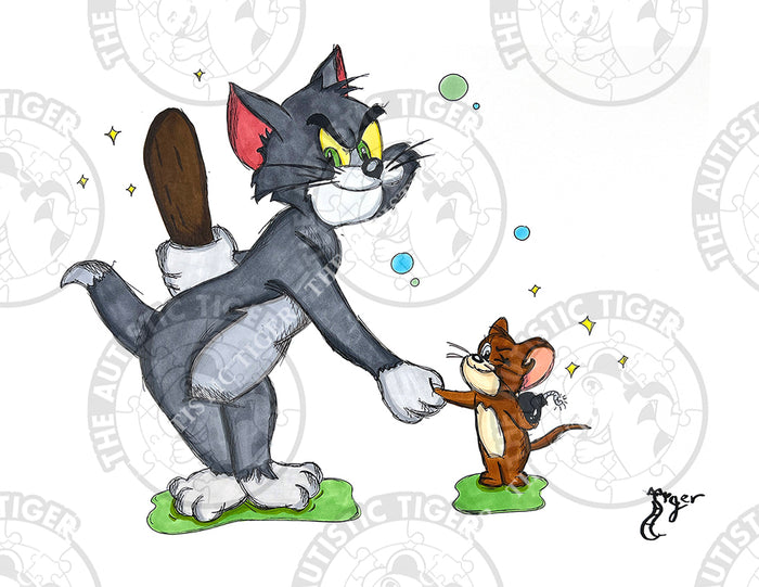 Art Print - C40 Tom and Jerry Handshake