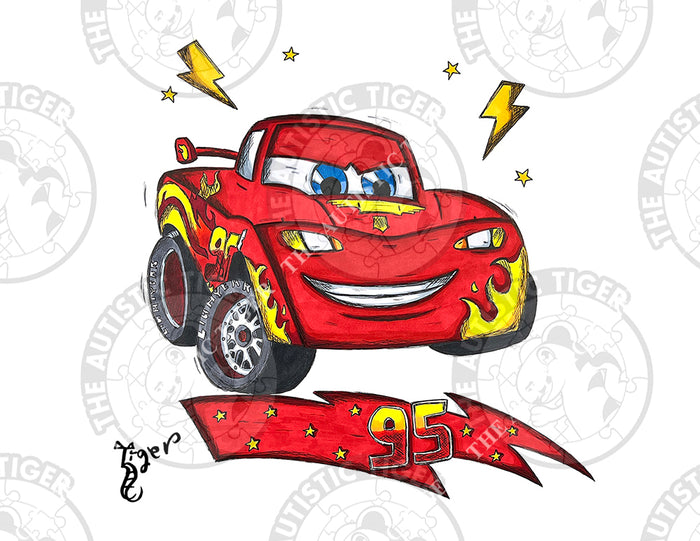Art Print - D31 Lightning McQueen - Cars