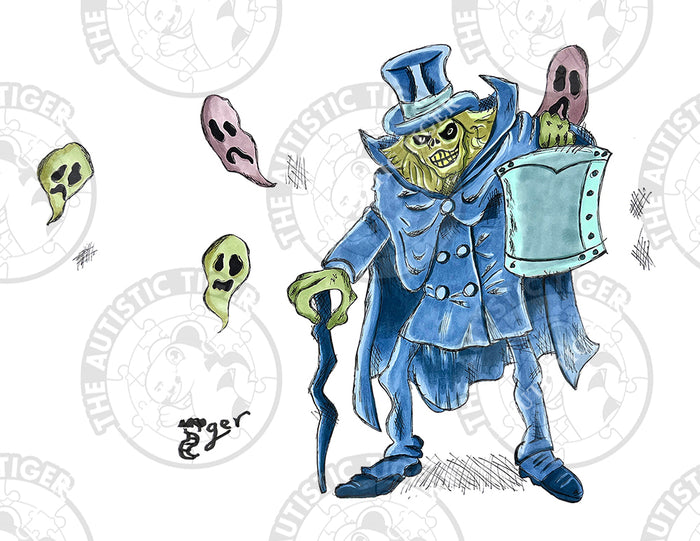 Art Print - D33 Hat Box Ghost - Haunted Mansion