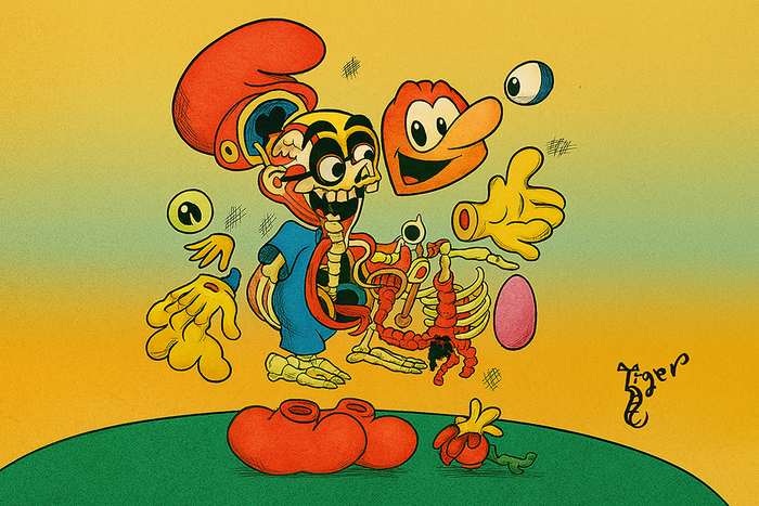 Art Print - H17 Smurf Dissected Color