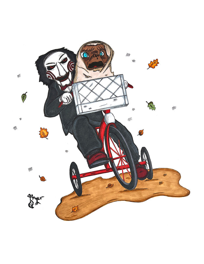 Art Print - H35 Billy Riding with ET - Saw