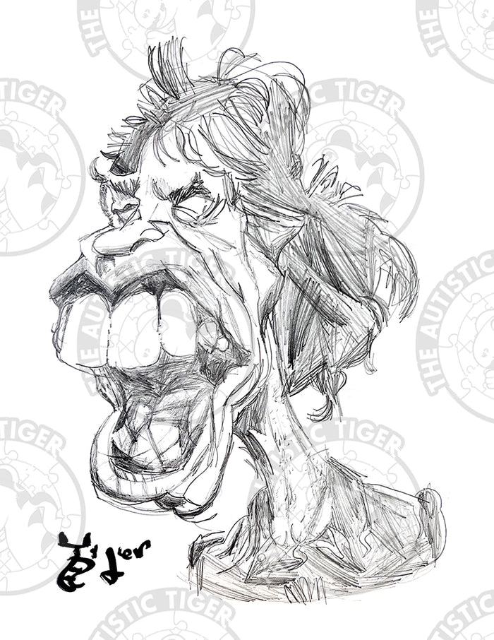 Art Print - P49 Mick Jagger Caricature