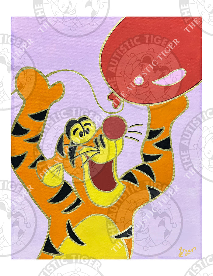 Art Print - PA02 Tigger Painting - Pop Art