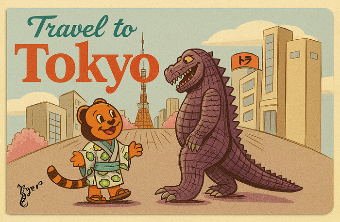 Art Print - PC03 Travel to Tokyo - TAT Postcard