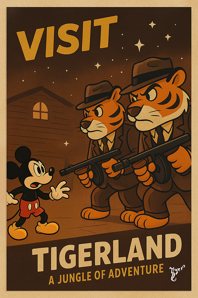 Art Print - PC16 Visit Tigerland - A Jungle of Adventure - TAT Postcard