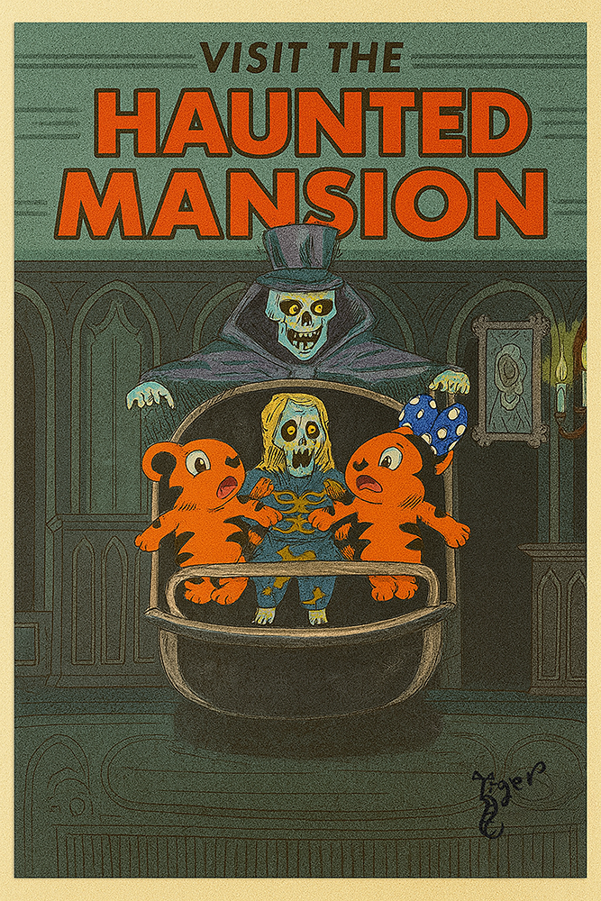 Art Print - PC18 Visit Haunted Mansion - Doom Buggy - TAT Postcard