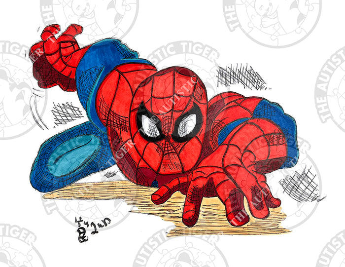 Art Print - SH03 Spiderman Crawling - Marvel