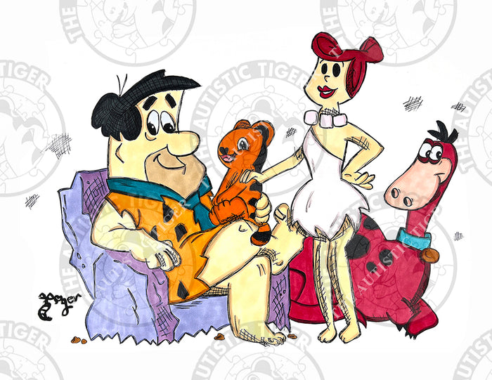 Art Print - T04 TAT with the Flintstones