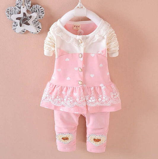 Baby Girls Clothing Sets cotton toddler tracksuit.