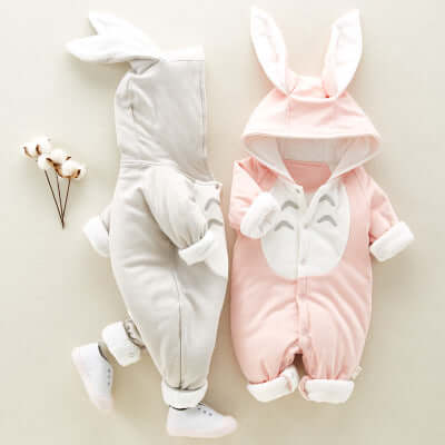 Baby Jumpsuit Romper Cotton Long Sleeve Outfit flexible long sleeve construction with flatlock gentle wrist cuffs.