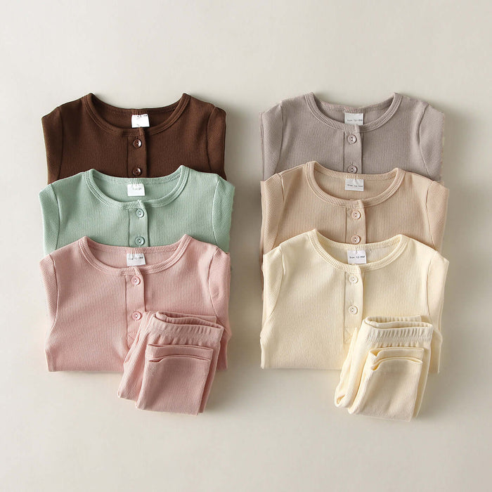 Baby Kids Pajamas Set cotton sleepwear suit.
