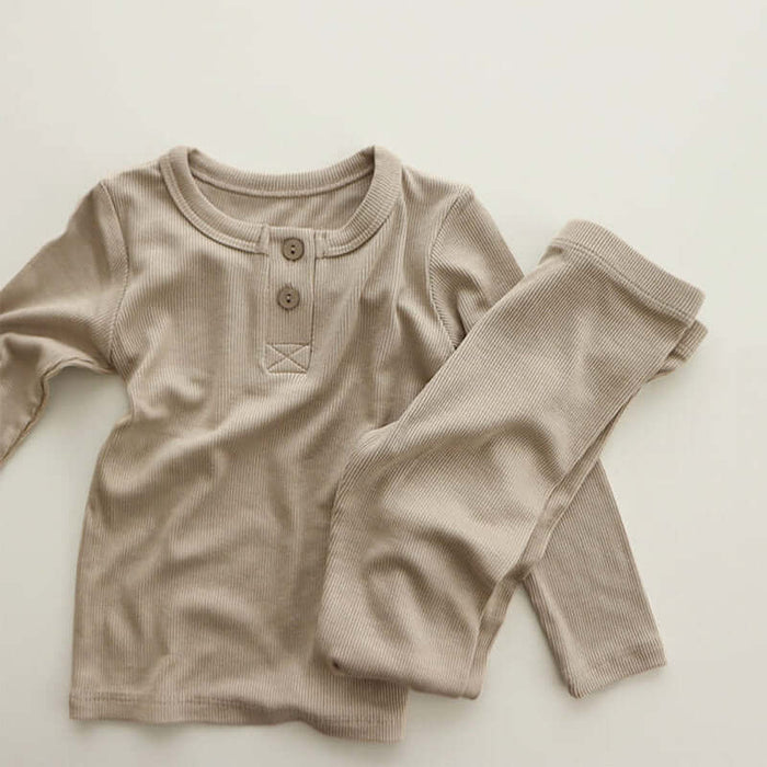Baby Kids Pajamas Set long sleeve top.