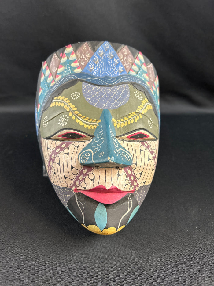 Balinese Batik Hand-Carved Painted Mask