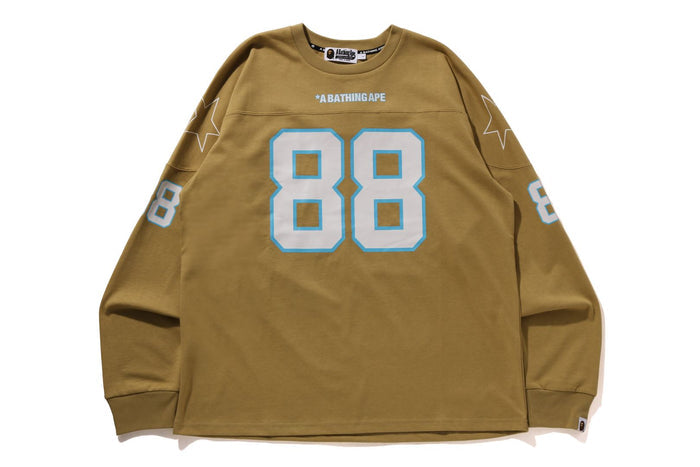 BAPE FOOTBALL RELAXED FIT L/S TEE