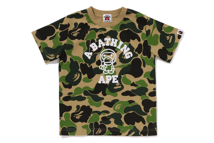 BAPE KIDS ABC CAMO BABY MILO COLLEGE T-SHIRT