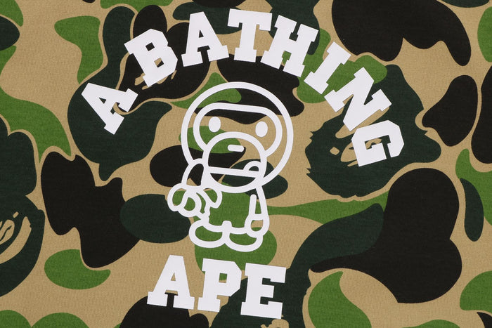 BAPE KIDS ABC CAMO BABY MILO COLLEGE T-SHIRT