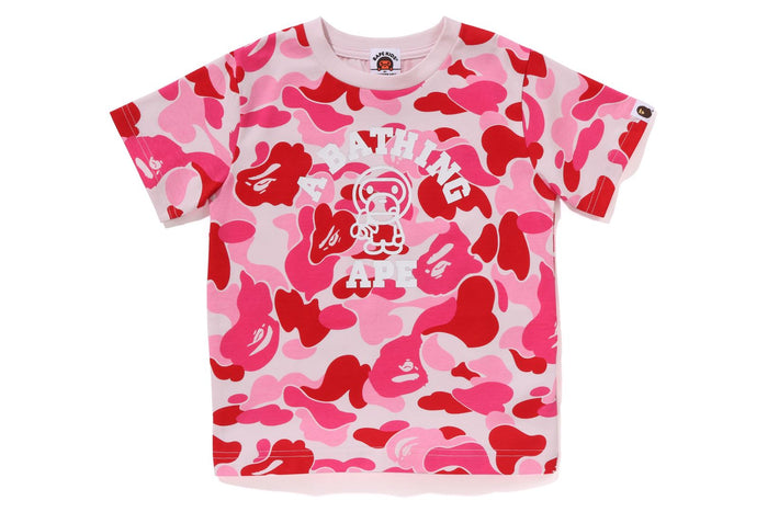 BAPE KIDS ABC CAMO BABY MILO COLLEGE T-SHIRT