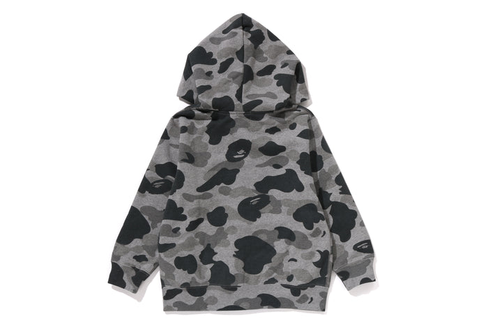 BAPE KIDS COTTON HEATHER GRAY CAMO FULL ZIP HOODIE TODDLER