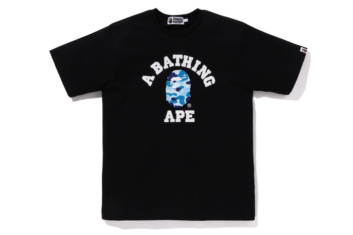 BAPE MENS ABC CAMO COLLEGE ORGANIC COTTON TEE