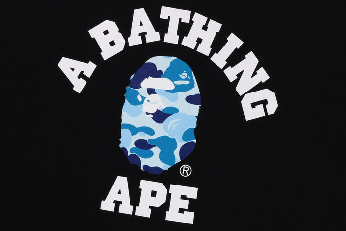 BAPE MENS ABC CAMO COLLEGE ORGANIC COTTON TEE