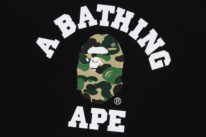 BAPE MENS ABC CAMO COLLEGE ORGANIC COTTON TEE