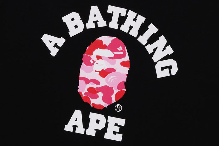 BAPE MENS ABC CAMO COLLEGE ORGANIC COTTON TEE