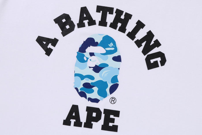 BAPE MENS ABC CAMO COLLEGE ORGANIC COTTON TEE