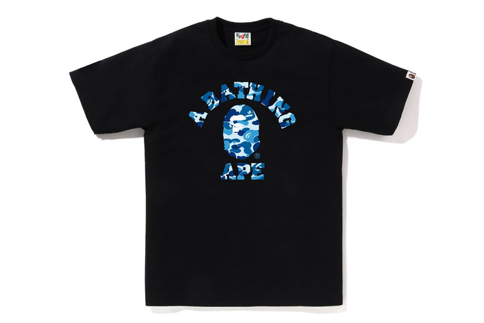 BAPE MENS ABC CAMO COLLEGE T-SHIRT