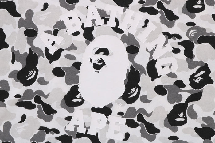 BAPE MENS ABC CAMO COLLEGE TEE